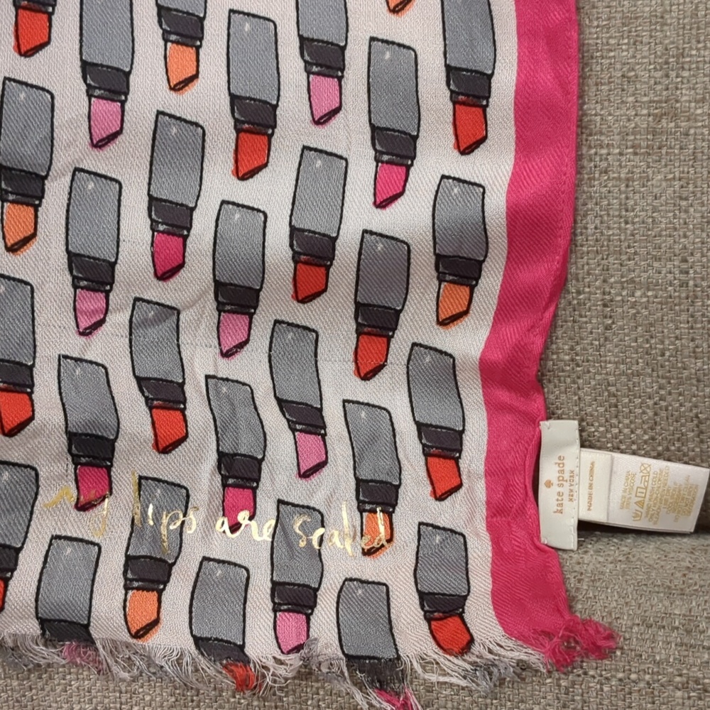 Kate Spade my lips are sealed scarf